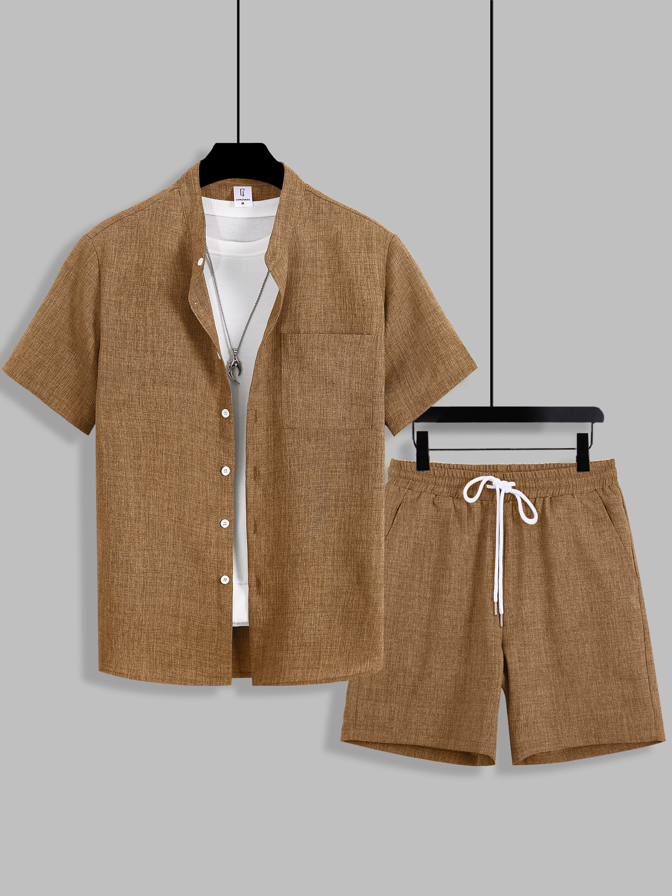 Linen Shirt Breathable - Summer Men's Cotton Linen Texture Stand