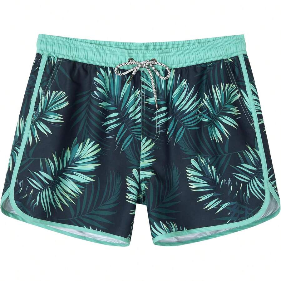 Swim Trunk Quick Dry - Mens Quick Dry Retro Swim Trunks