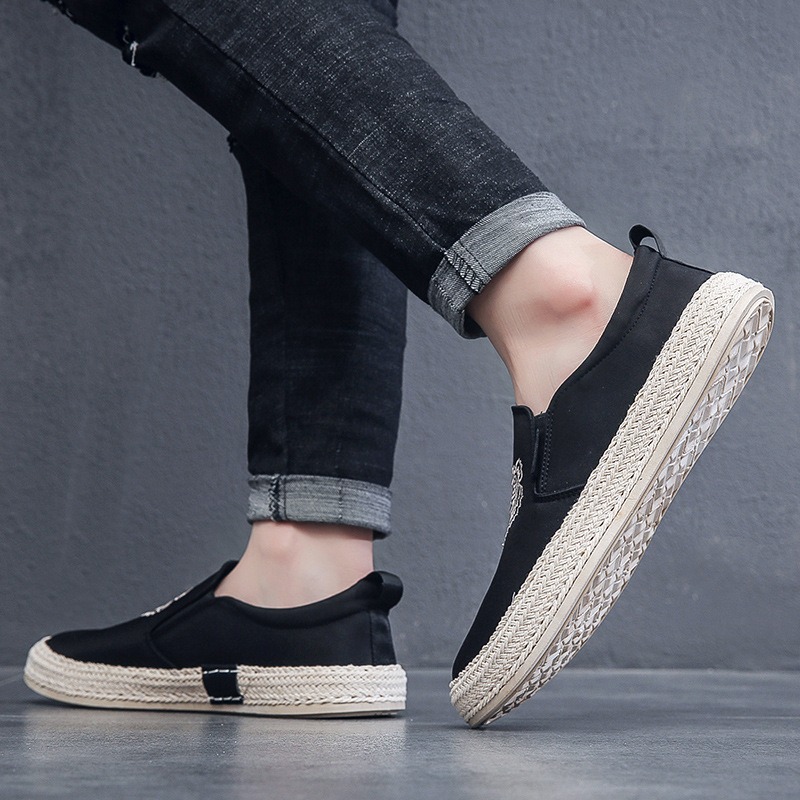black Breathable shoes for man - Espadrille Slip On reseña y precio