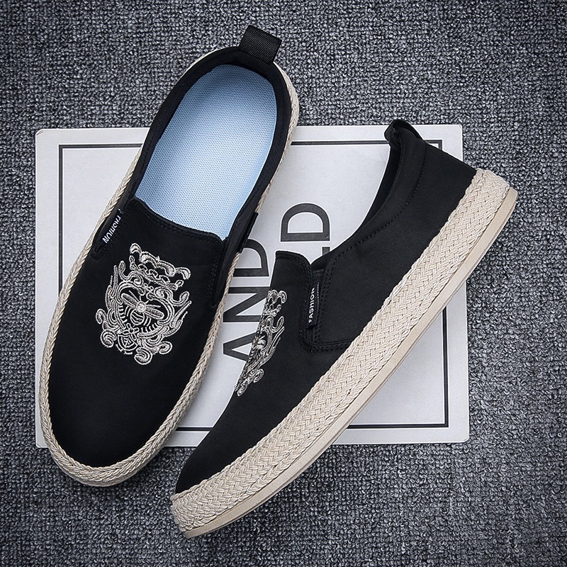 black Breathable shoes for man - Espadrille Slip On reseña y precio