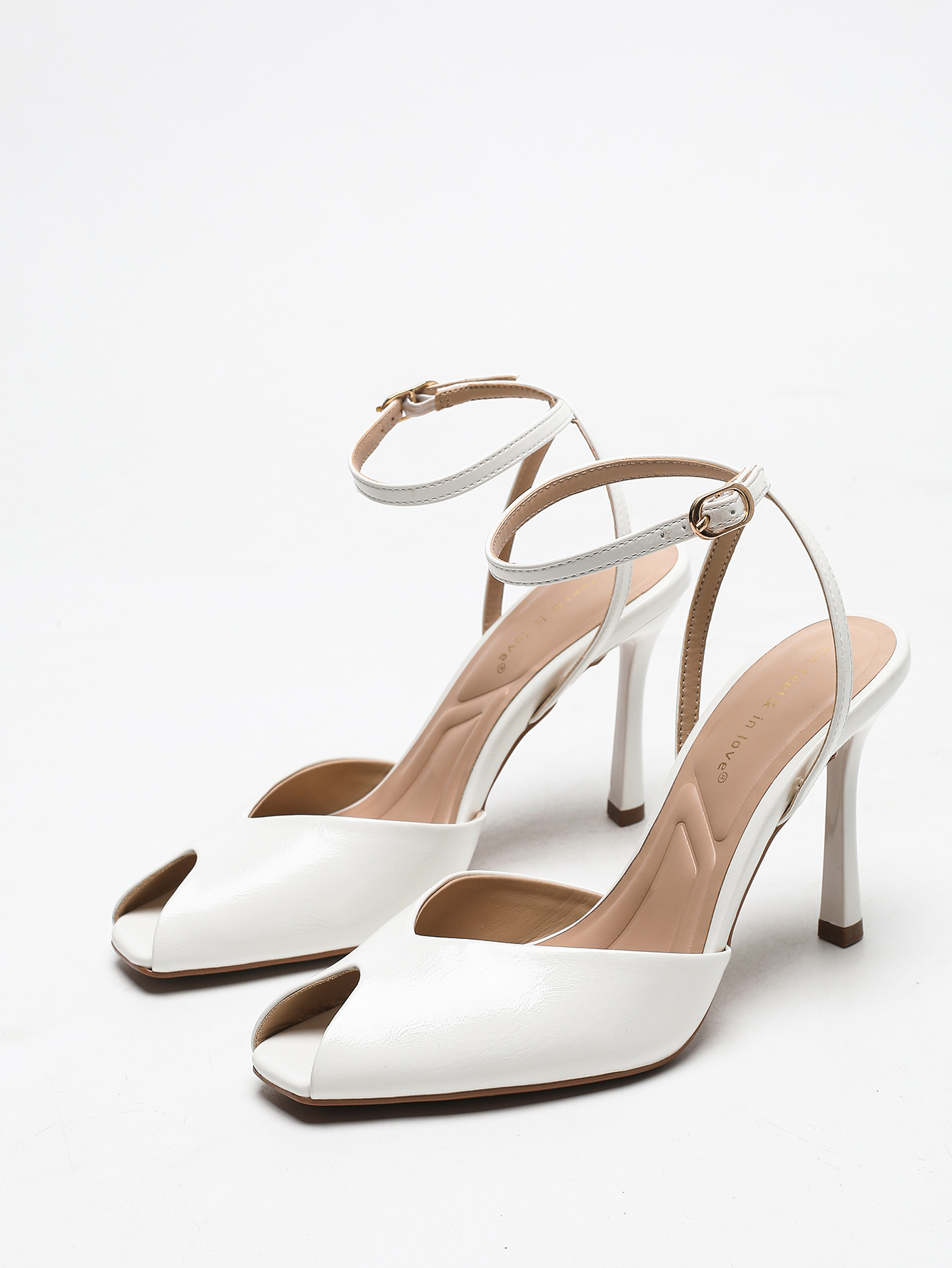 Chic Square-Toe Leather Peep-T - Casual Sandal Leather reseña y precio
