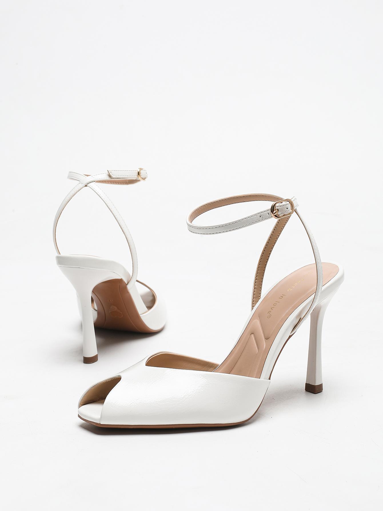 Chic Square-Toe Leather Peep-T - Casual Sandal Leather reseña y precio