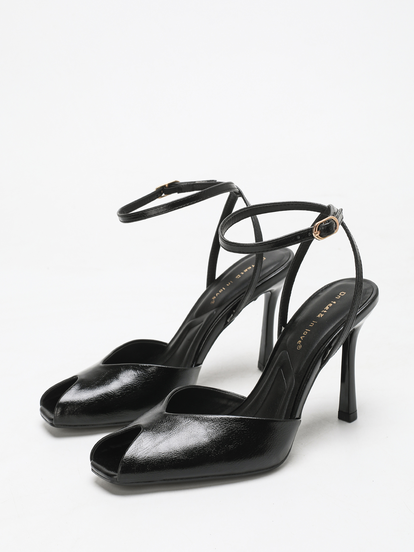 Chic Square-Toe Leather Peep-T - Casual Sandal Leather reseña y precio