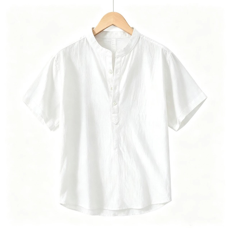 Summer Mens Short Sleeve Shirt - Linen Shirt Breathable reseña y precio