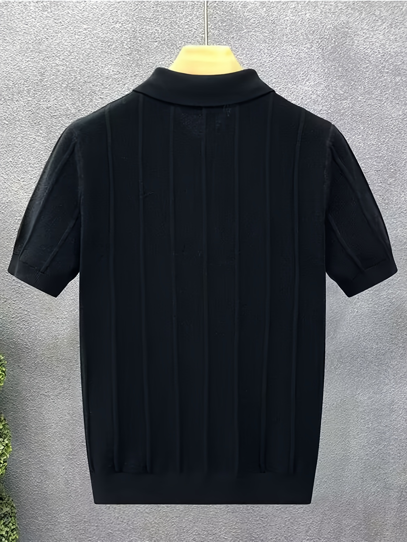 High-end luxury vertical strip - Polo Shirt Pique reseña y precio