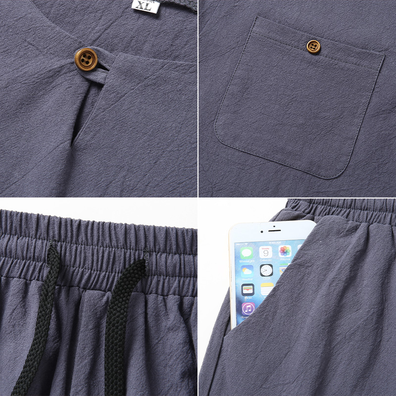 High-quality fashionable men's - Short Linen Drawstring reseña y precio