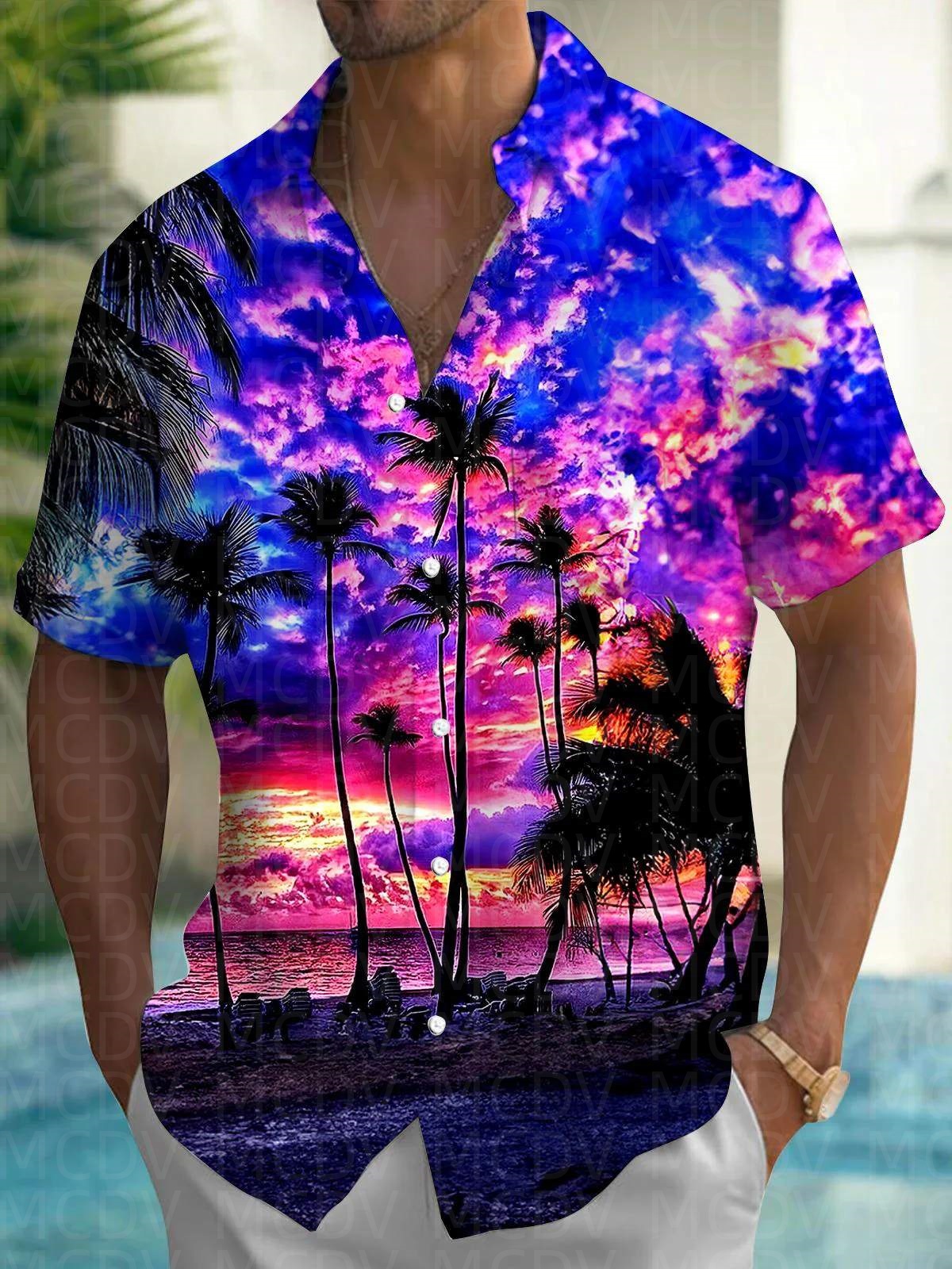 Cute Pattern Men's Hawaiian Sh - Shirt Camp Collar reseña y precio