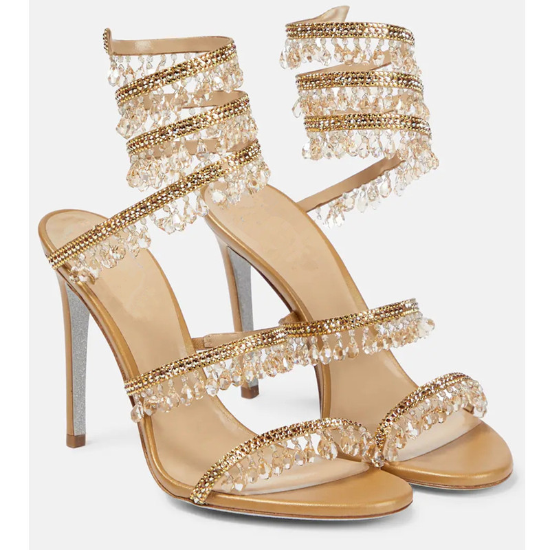 Sexy Green Crystal Fringe Stil - Casual Sandal Leather reseña y precio