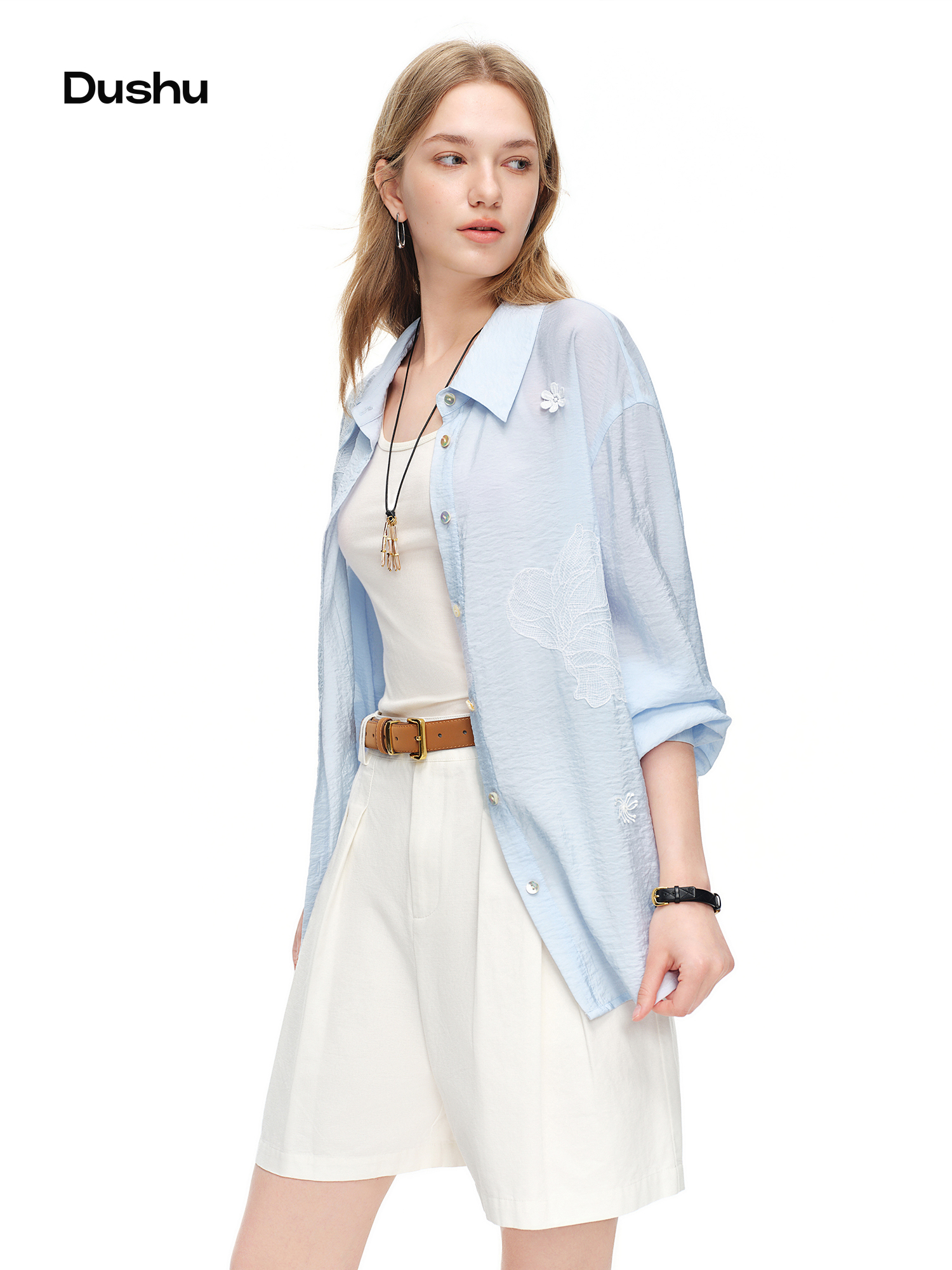 DUSHU 2026 Summer Women's Ligh - Resort Shirt Floral reseña y precio
