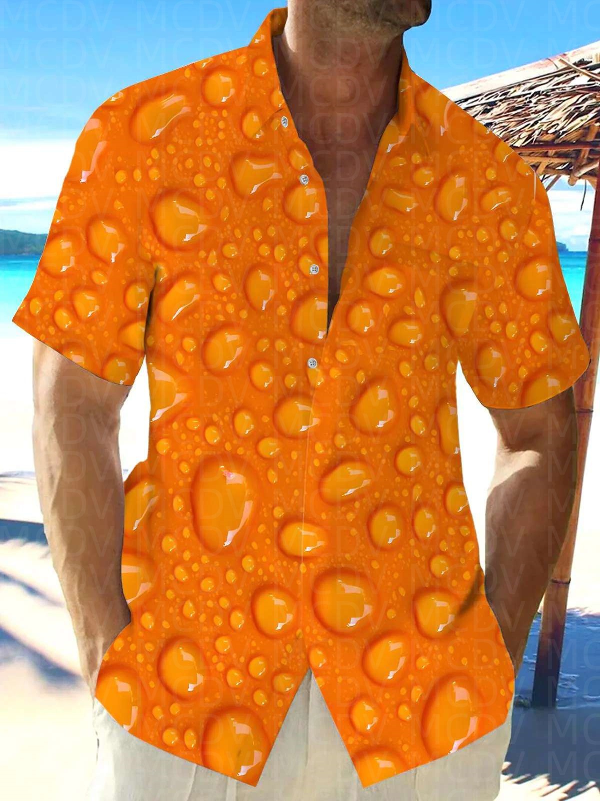 Star Pattern Style Men's Hawai - Shirt Camp Collar reseña y precio