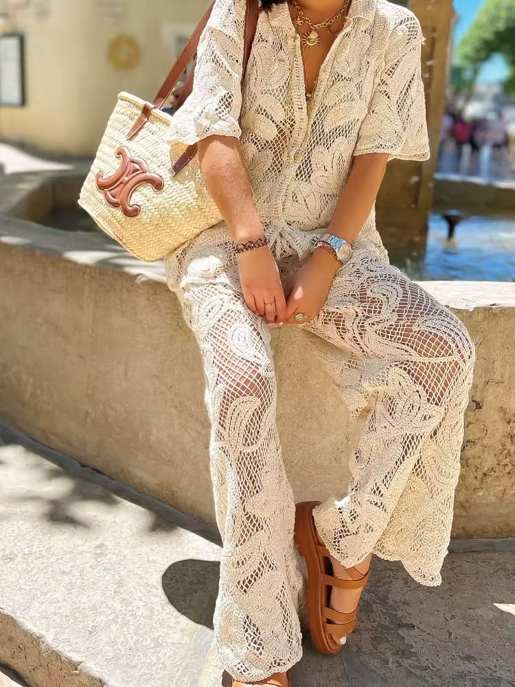 Women's Stylish 2 Piece Set Cr - Resort Shirt Floral reseña y precio