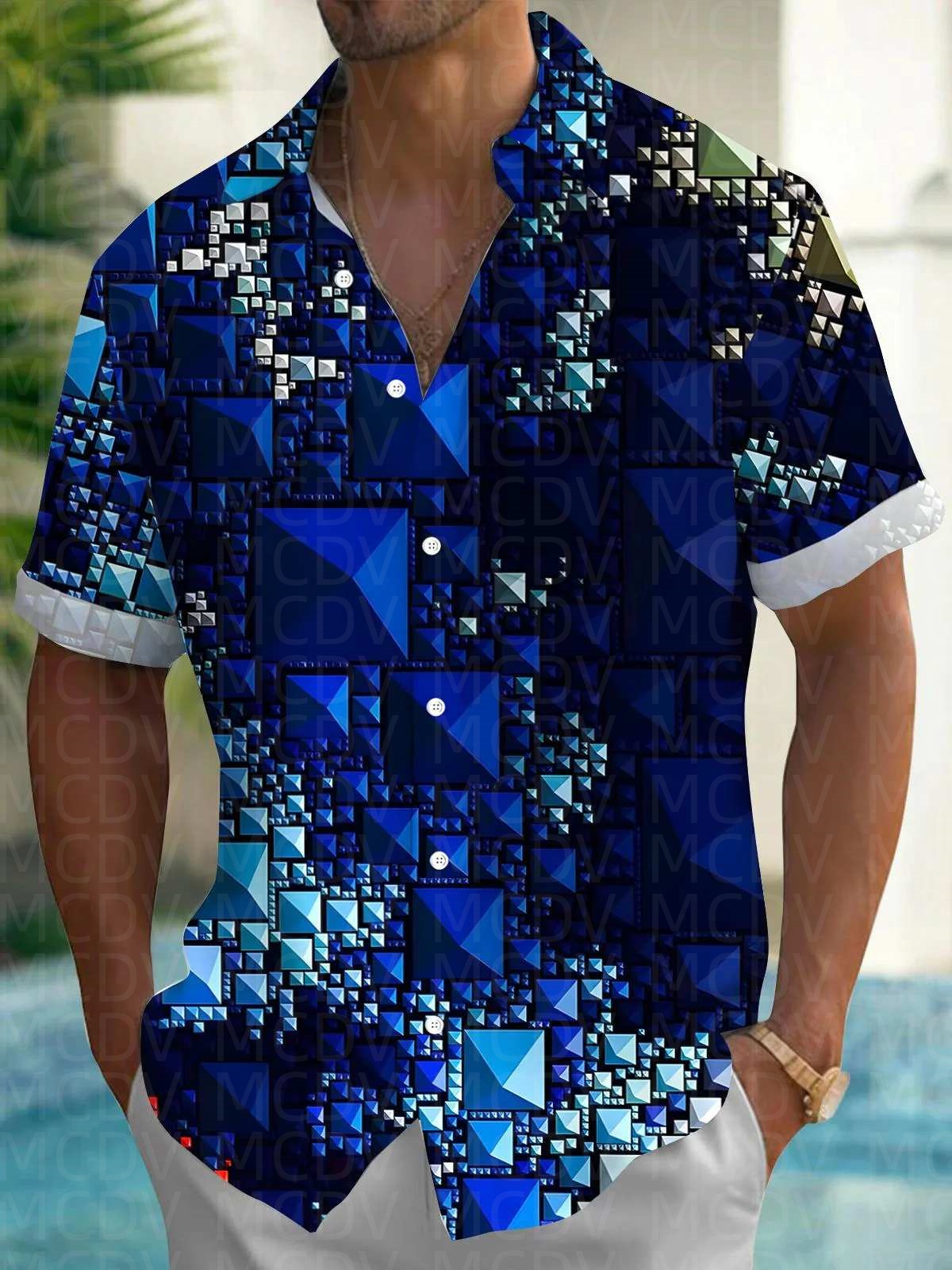 Sun Pattern Style Men's Hawaii - Shirt Camp Collar reseña y precio
