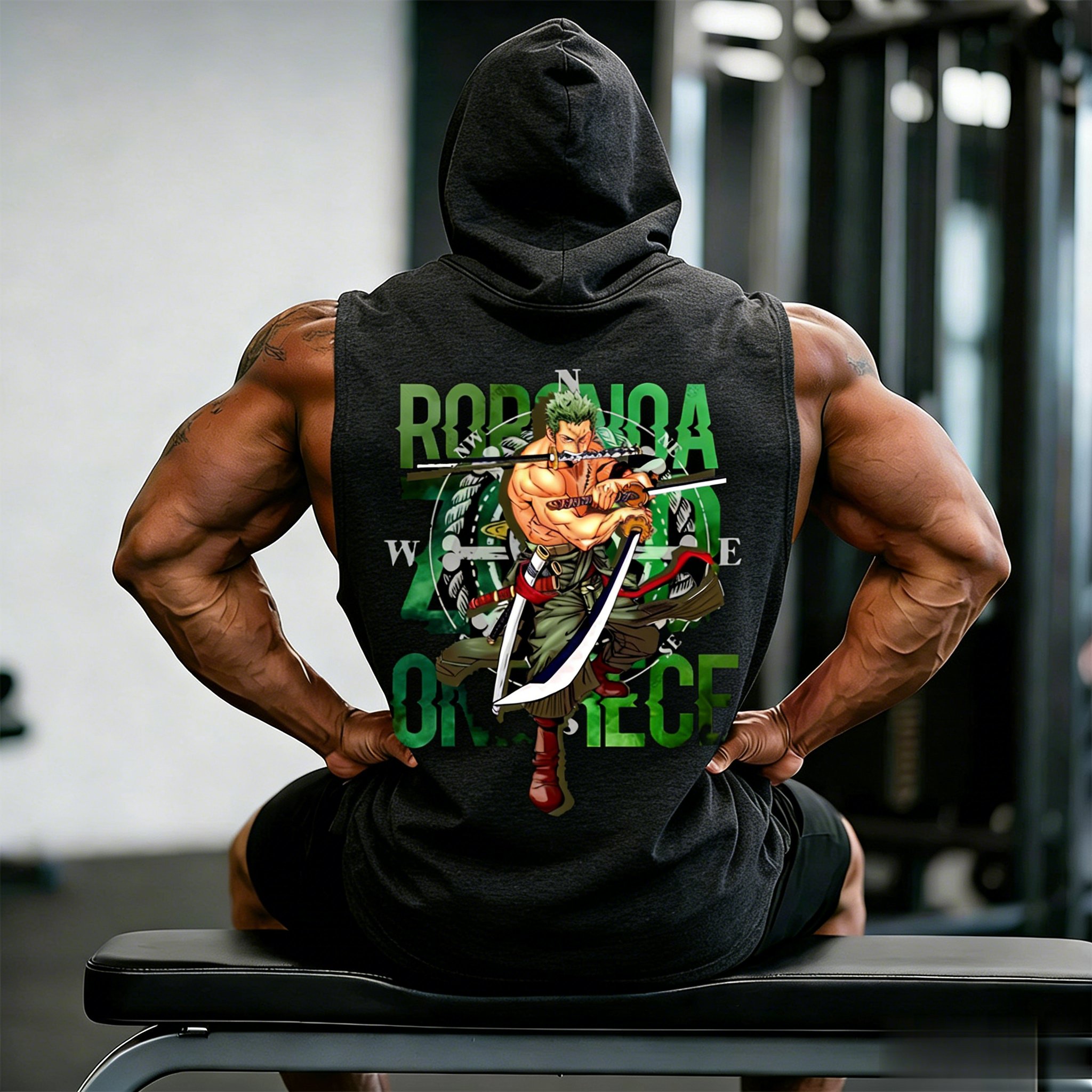 One Piece Zoro Roronoa Anime W - Tank Top Muscle reseña y precio