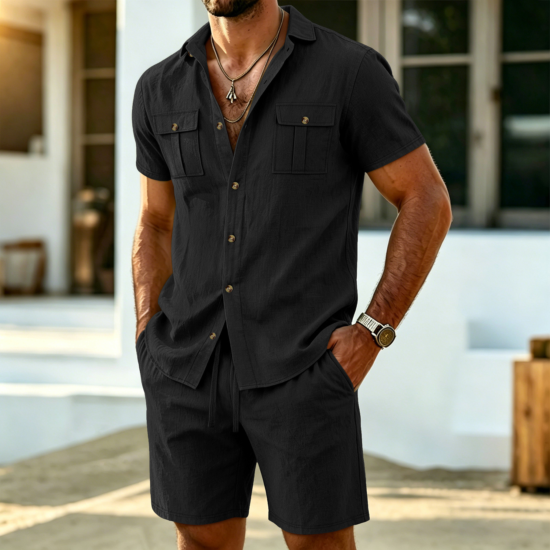 New summer men's linen outdoor - Linen Shirt Breathable reseña y precio