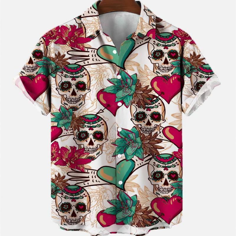 Summer Men's Fashion Casual So - Resort Shirt Floral reseña y precio
