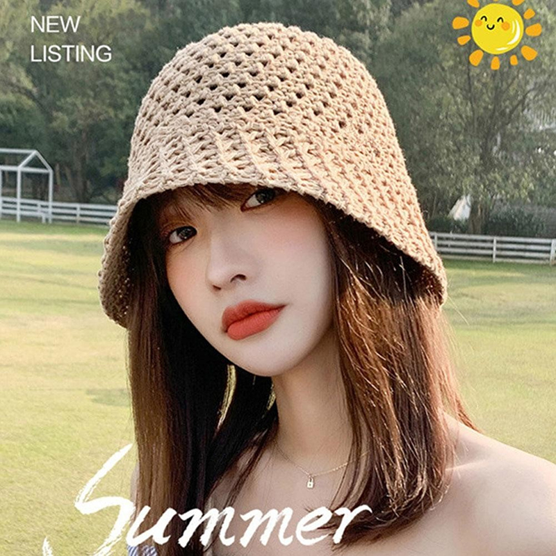 New Girls Sun Hat Wide Brim Fl - Bucket Hat Straw reseña y precio