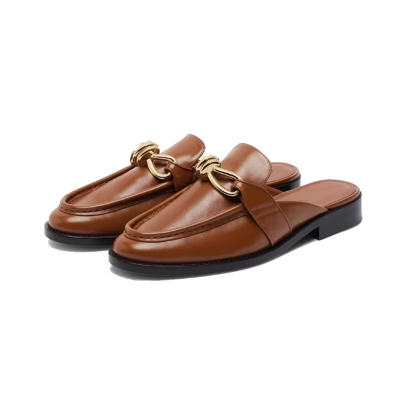Metal Buckle Half Slippers For - Flip Flop Leather Men reseña y precio