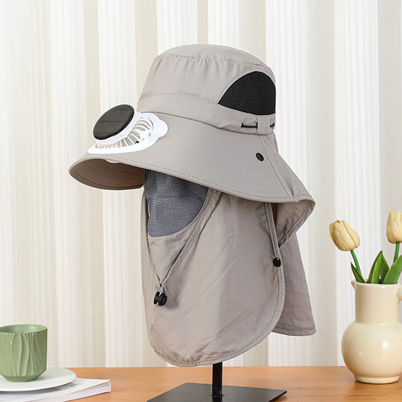 Men Solar Fan Hat Wide Brim UP - Bucket Hat Straw reseña y precio
