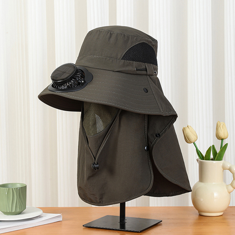Men Solar Fan Hat Wide Brim UP - Bucket Hat Straw reseña y precio