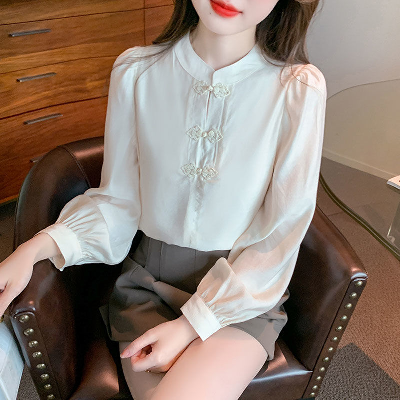 New Chinese Style Stand Up Col - Shirt Camp Collar reseña y precio