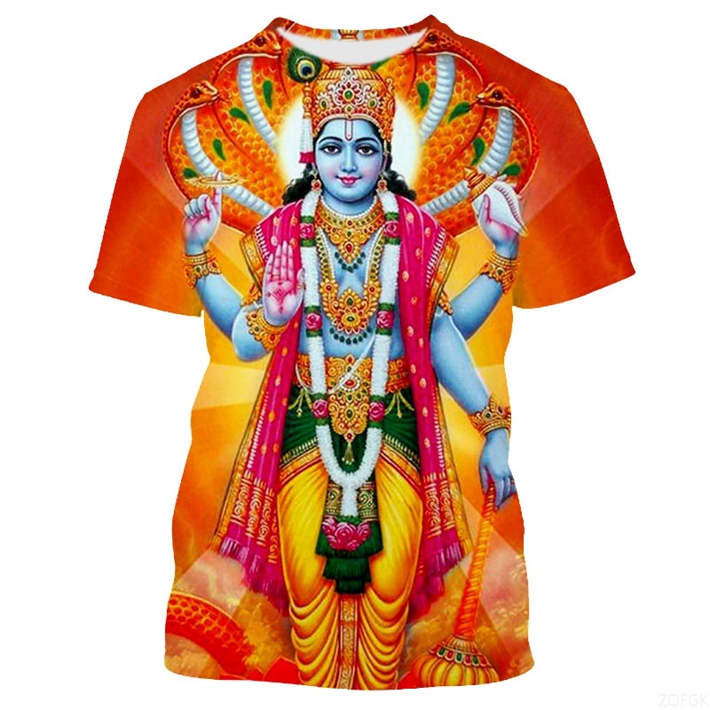 Summer Fashion Indian Deities  - Tee Graphic Print reseña y precio