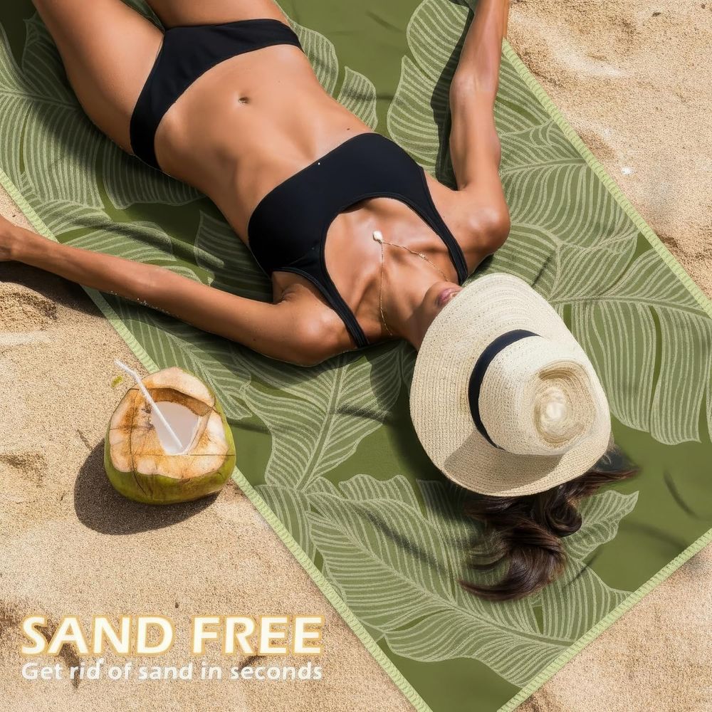 Large Quick-Dry Sand-Free Beac - Beach Towel Large reseña y precio