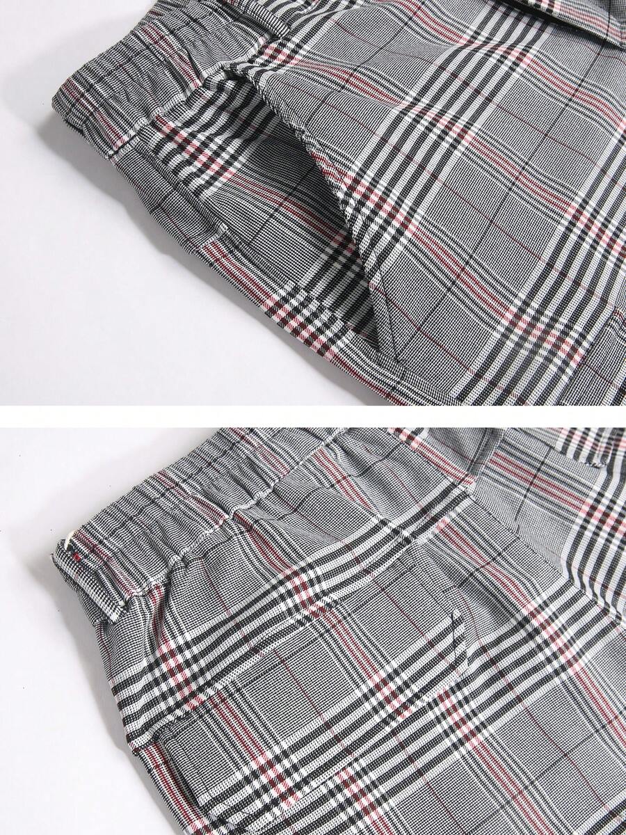 Mens Slim Fit Stretch Plaid Dr - Shorts Chino Slim reseña y precio