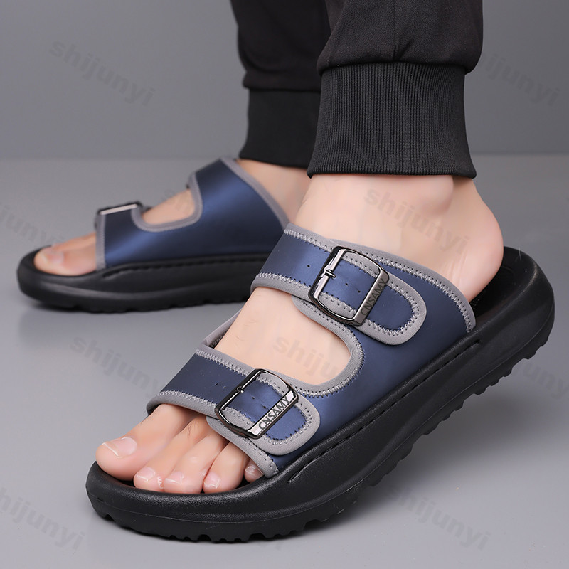 Men's Slippers 2025 Summer Bre - Flip Flop Leather Men reseña y precio