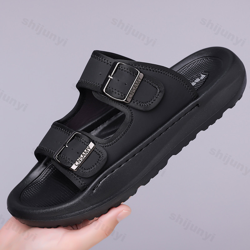 Men's Slippers 2025 Summer Bre - Flip Flop Leather Men reseña y precio