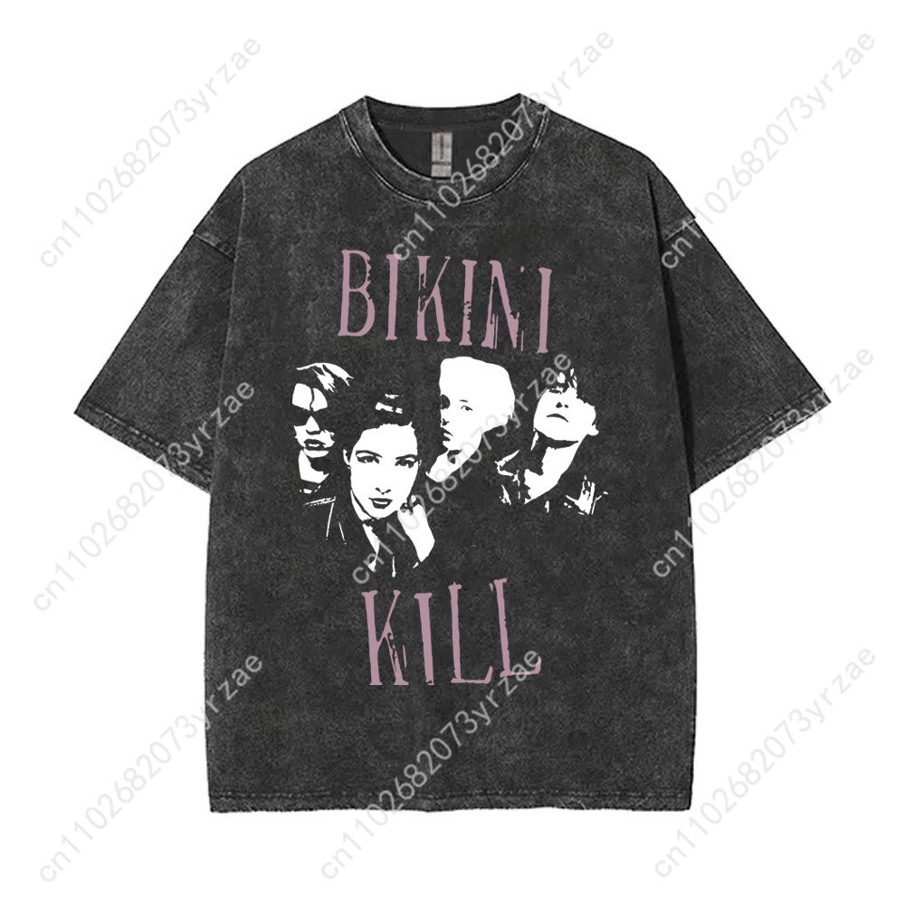 Bikini Kill Retro Wash Tshirt  - Linen Shirt Breathable reseña y precio