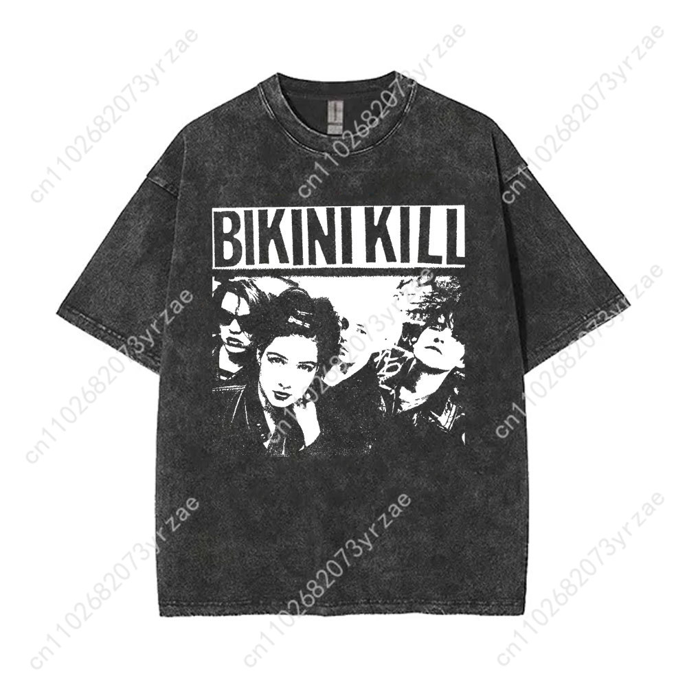 Bikini Kill Retro Wash Tshirt  - Linen Shirt Breathable reseña y precio