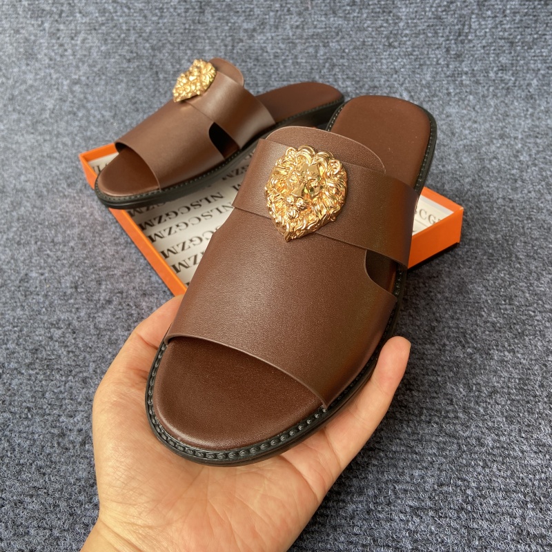 size 38-48 original shoes bran - Flip Flop Leather Men reseña y precio