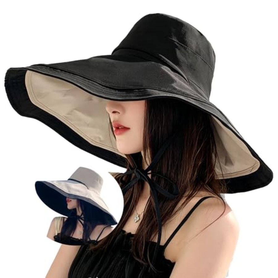 Extra Wide-Brim Sun Hats Women - Packable Hat Nylon reseña y precio