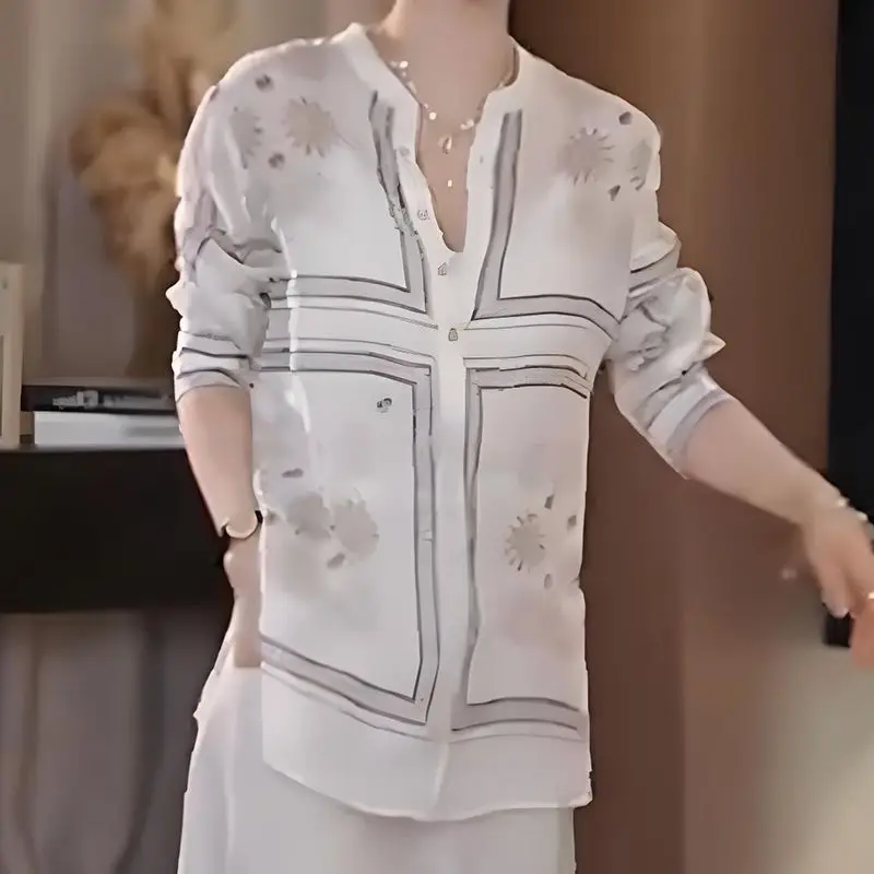 Women New Design Loose Tempera - Resort Shirt Floral reseña y precio