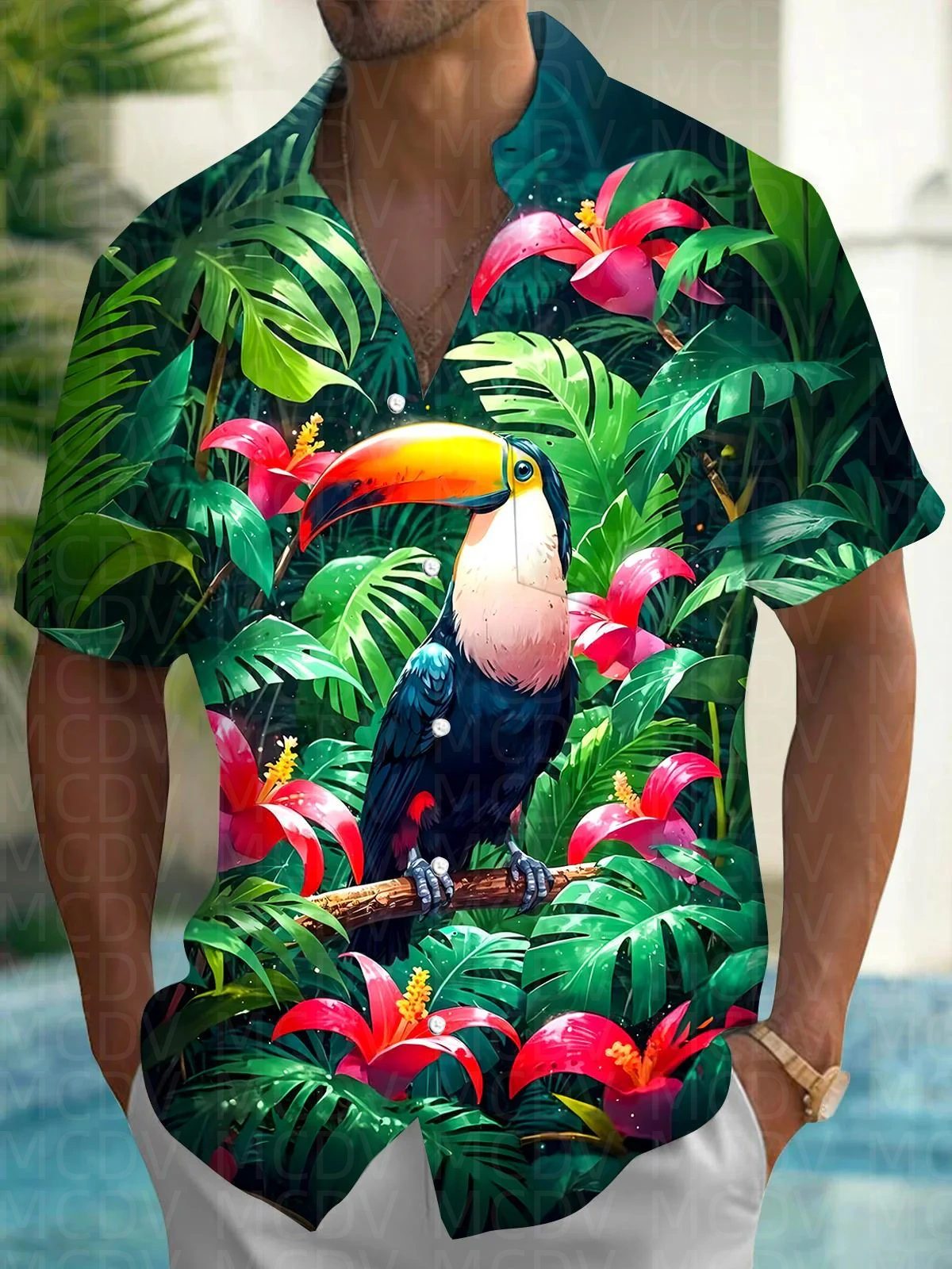 Balloon Pattern Men's Hawaiian - Shirt Camp Collar reseña y precio
