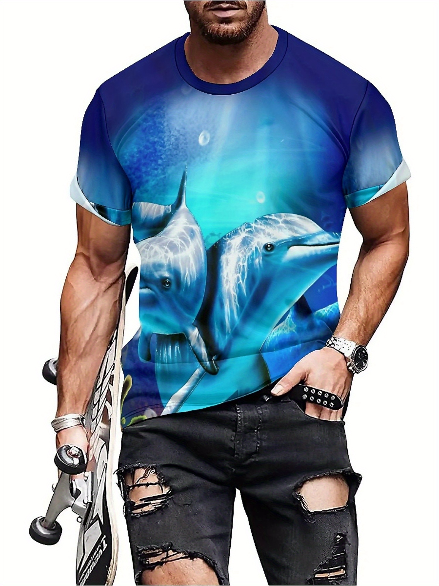 Men'S Ocean Animal Dolphin Pri - Tee Graphic Print reseña y precio