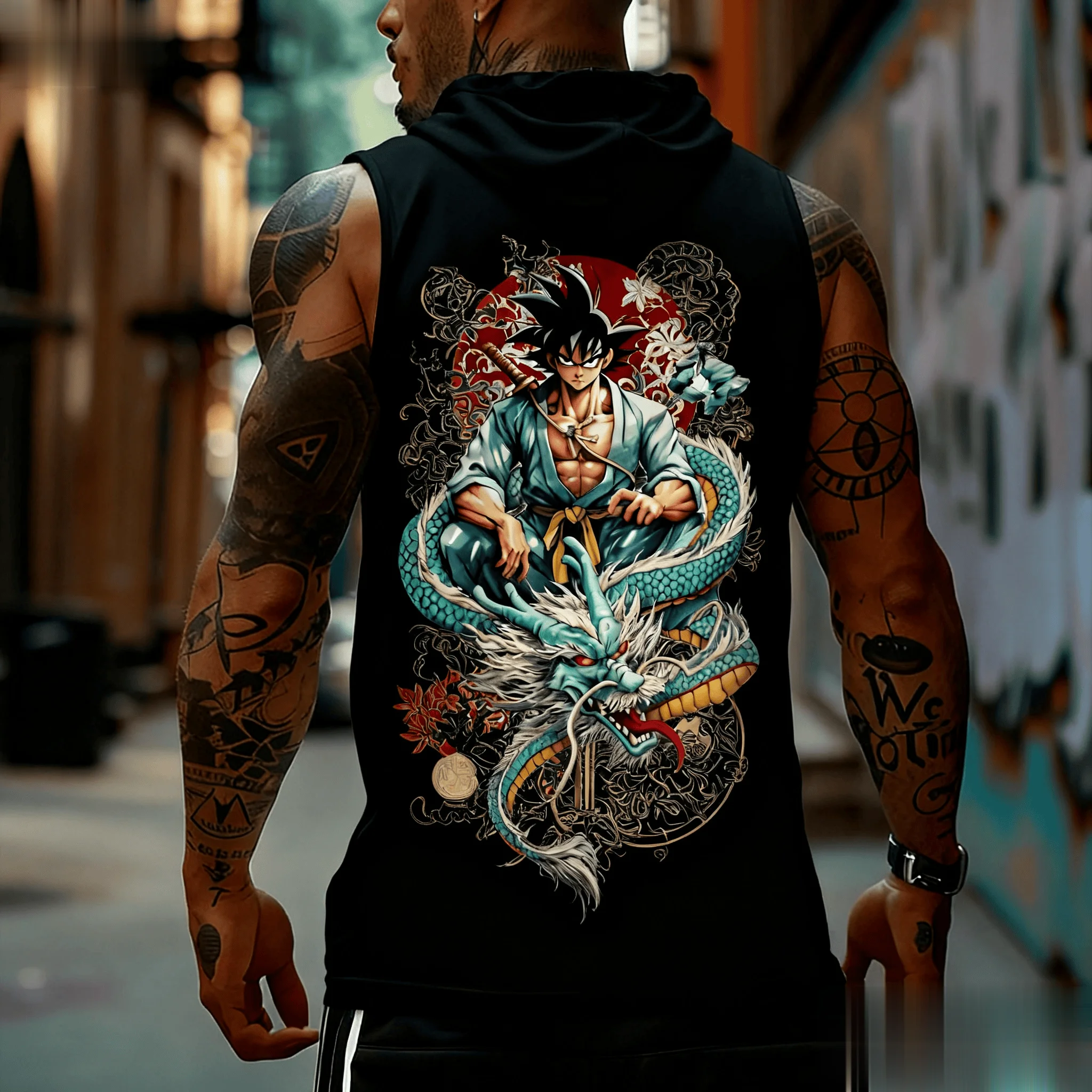 Dragon Ball Goku Anime Men Tan - Tank Top Muscle reseña y precio