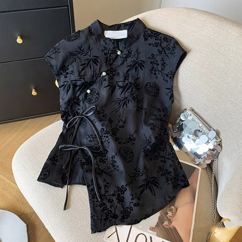 Retro Thin Shirt New Chinese S - Shirt Camp Collar reseña y precio