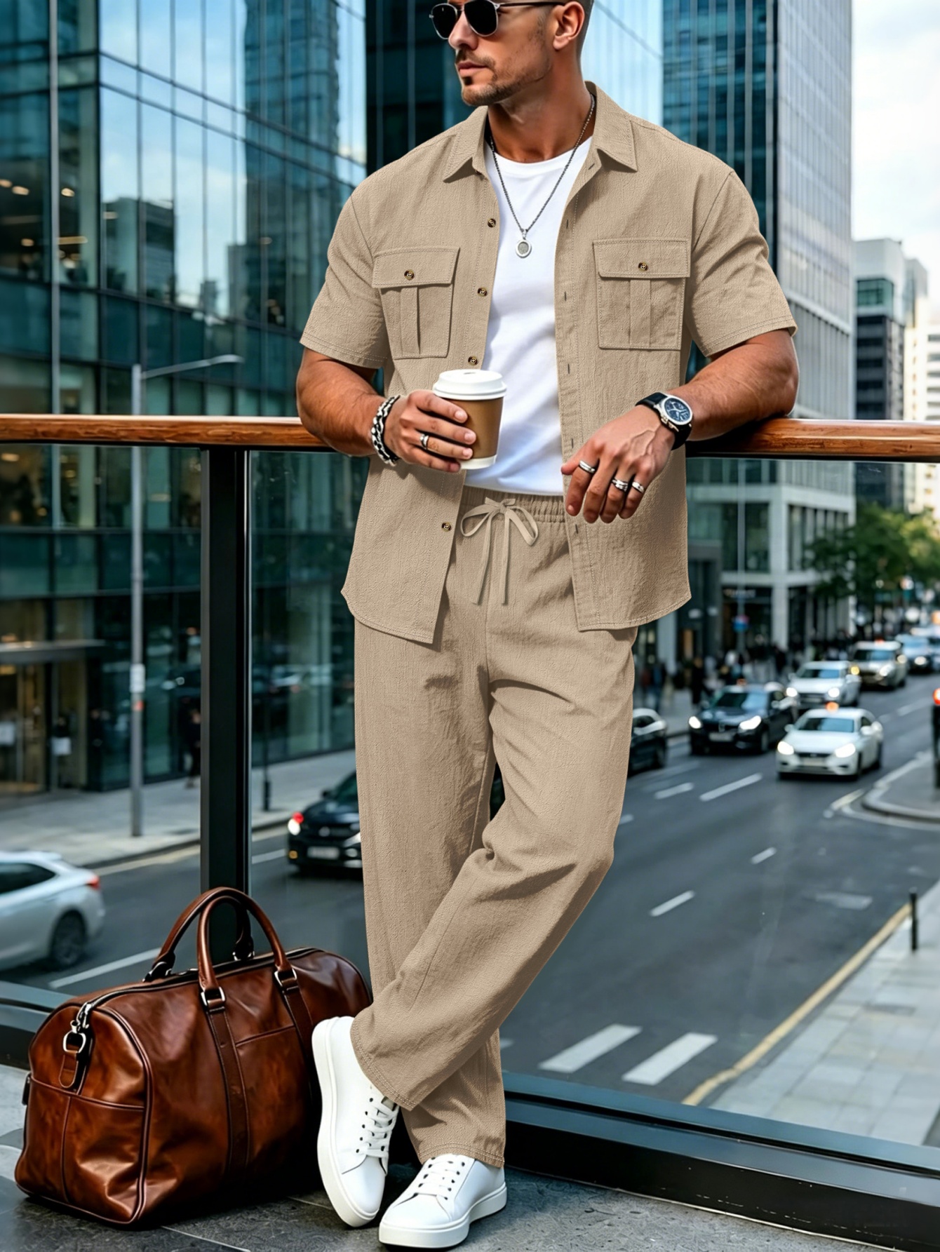 2026 Men's Cotton Linen Short  - Short Linen Drawstring reseña y precio