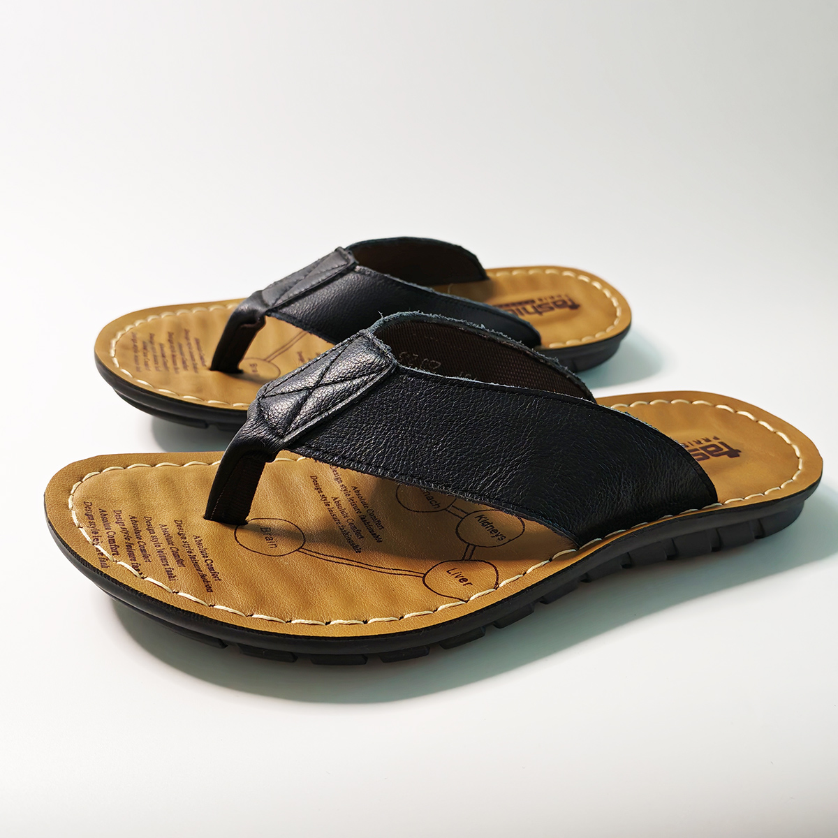 Summer Shoes Men Slippers Genu - Flip Flop Leather Men reseña y precio