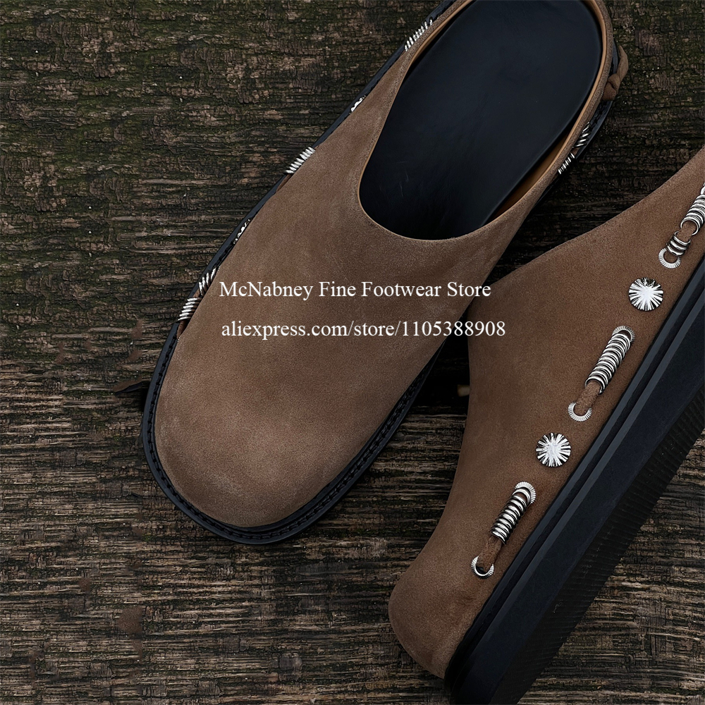 Fashion Men Suede Slip on Mule - Flip Flop Leather Men reseña y precio