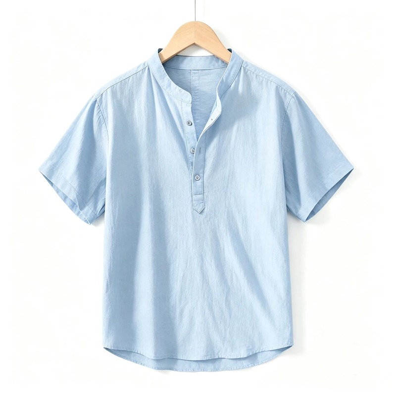 Men Cotton Linen Short-Sleeve  - Linen Shirt Breathable reseña y precio