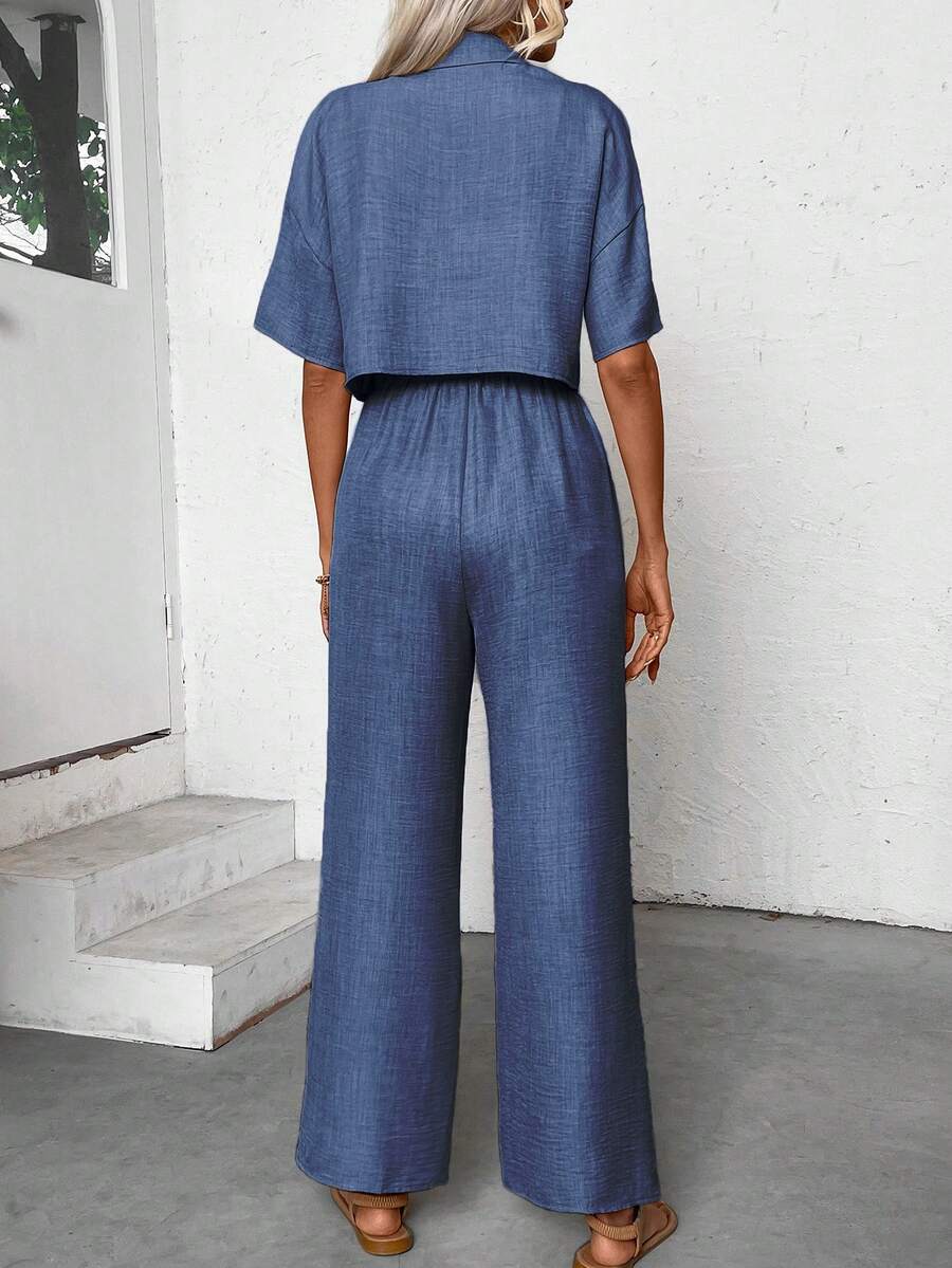 Womens Linen Short Sleeve Shir - Short Linen Drawstring reseña y precio