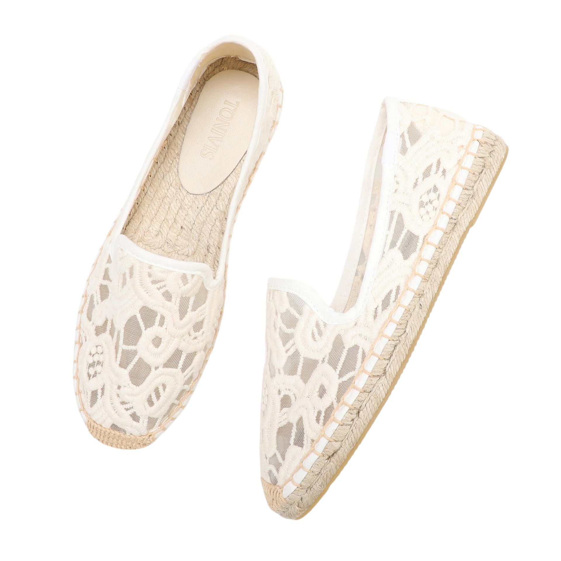 Women Lace Espadrilles Flats S - Espadrille Slip On reseña y precio