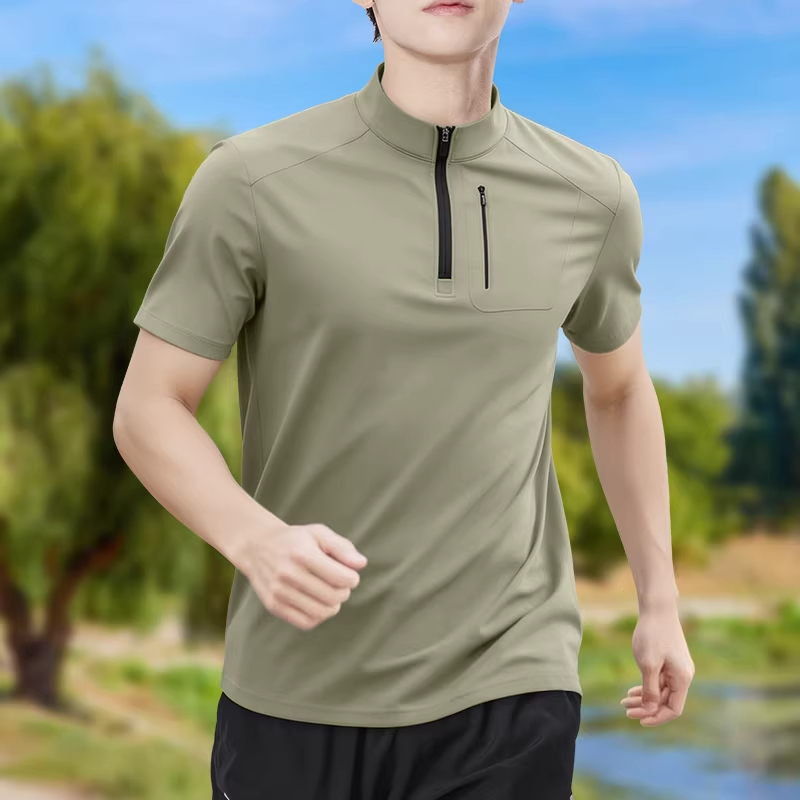Men's Half-Zip High-Stretch Qu - Shirt Camp Collar reseña y precio