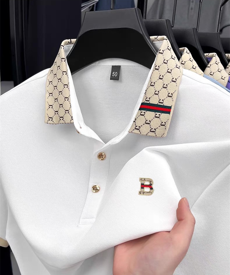 Luxury brand B letter embossed - Polo Shirt Pique reseña y precio