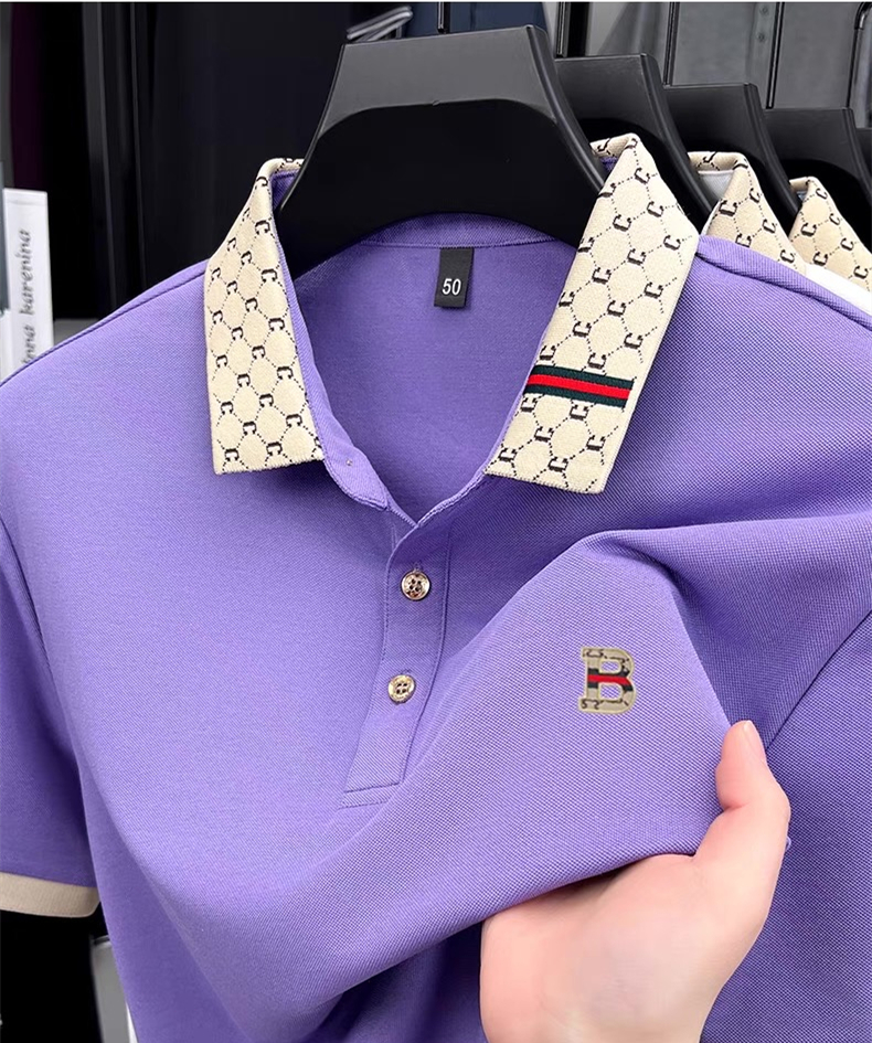 Luxury brand B letter embossed - Polo Shirt Pique reseña y precio