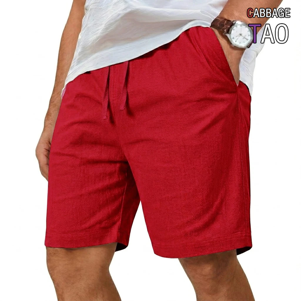 Oversized Cotton Linen Shorts  - Short Linen Drawstring reseña y precio