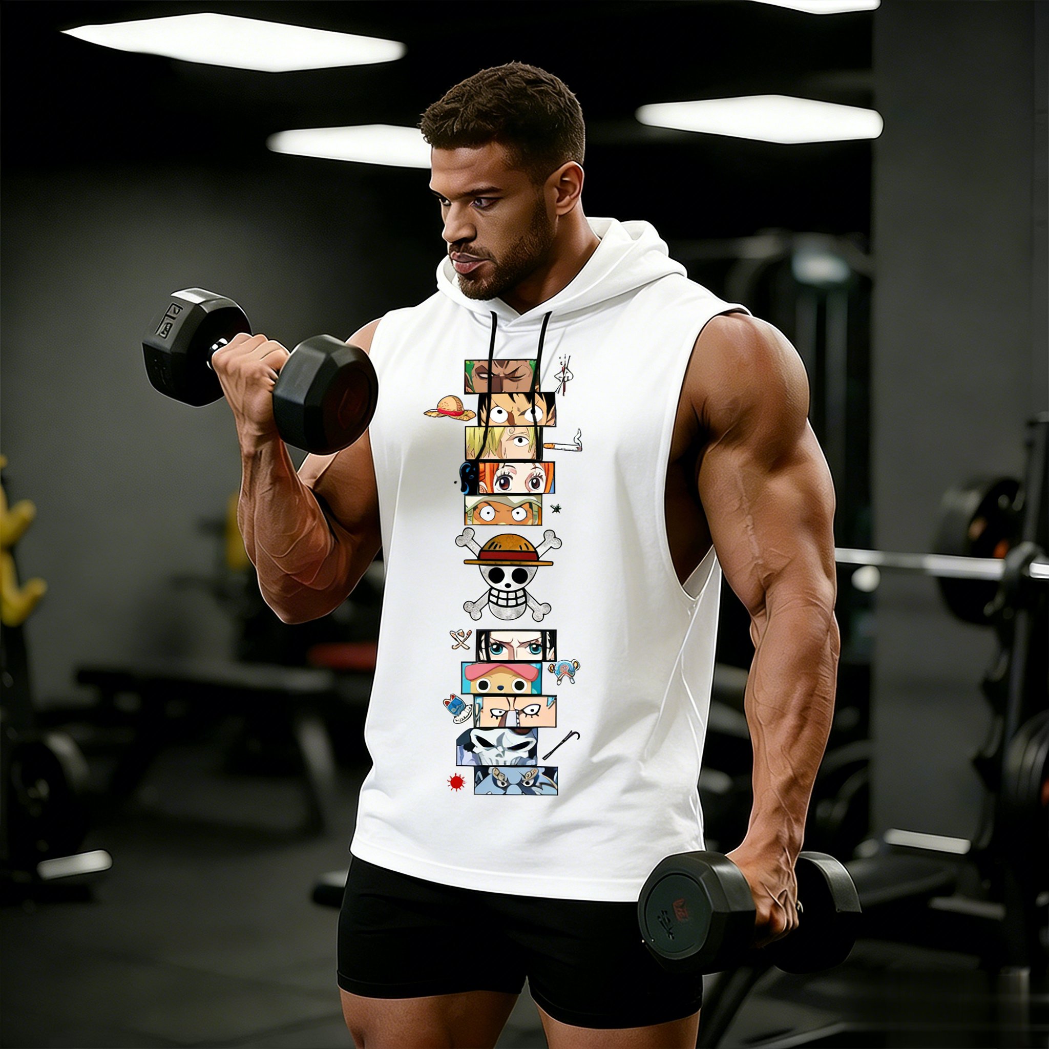 One Piece Anime Hoodie Sleevel - Tank Top Muscle reseña y precio