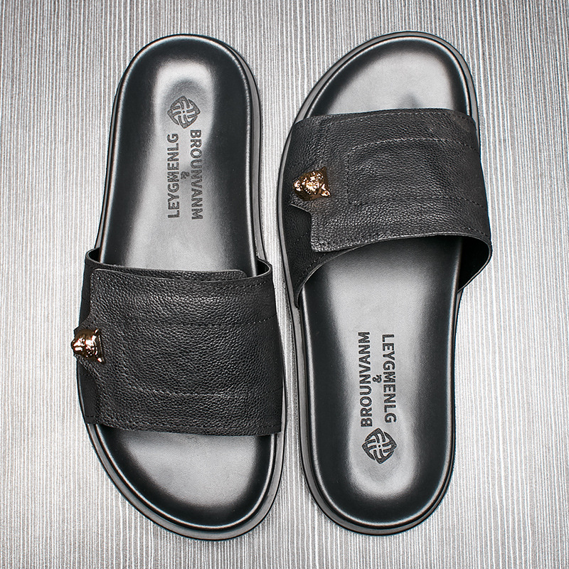 2025 New Genuine Leather Slipp - Flip Flop Leather Men reseña y precio